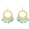 La Maison Earrings | Waverly Sunburst Earrings In Turquoise - La Maison