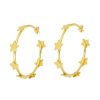 La Maison Earrings | Lourdes Star Hoop Earrings Gold - La Maison