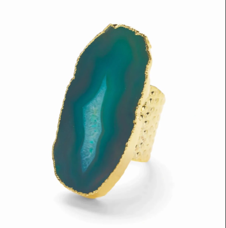 La Maison Rings | Ultra Mega Green Gemstone Gold Statement Ring - La Maison