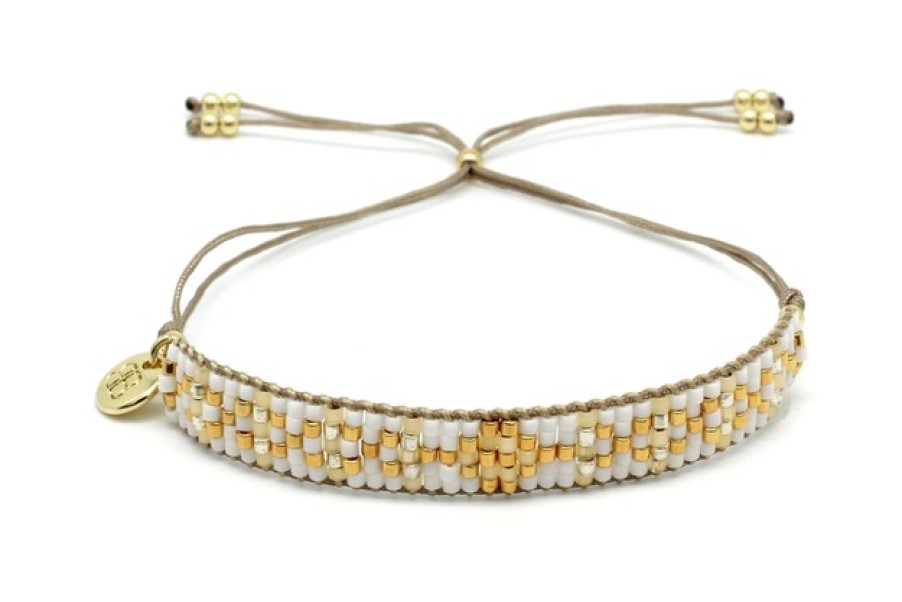 La Maison Bracelets | Boho Betty Matira Gold Beaded Friendship Bracelet - La Maison