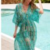 La Maison Dresses And Skirts | Sophia Alexia Aqua Pebbles Capri Kimono - La Maison