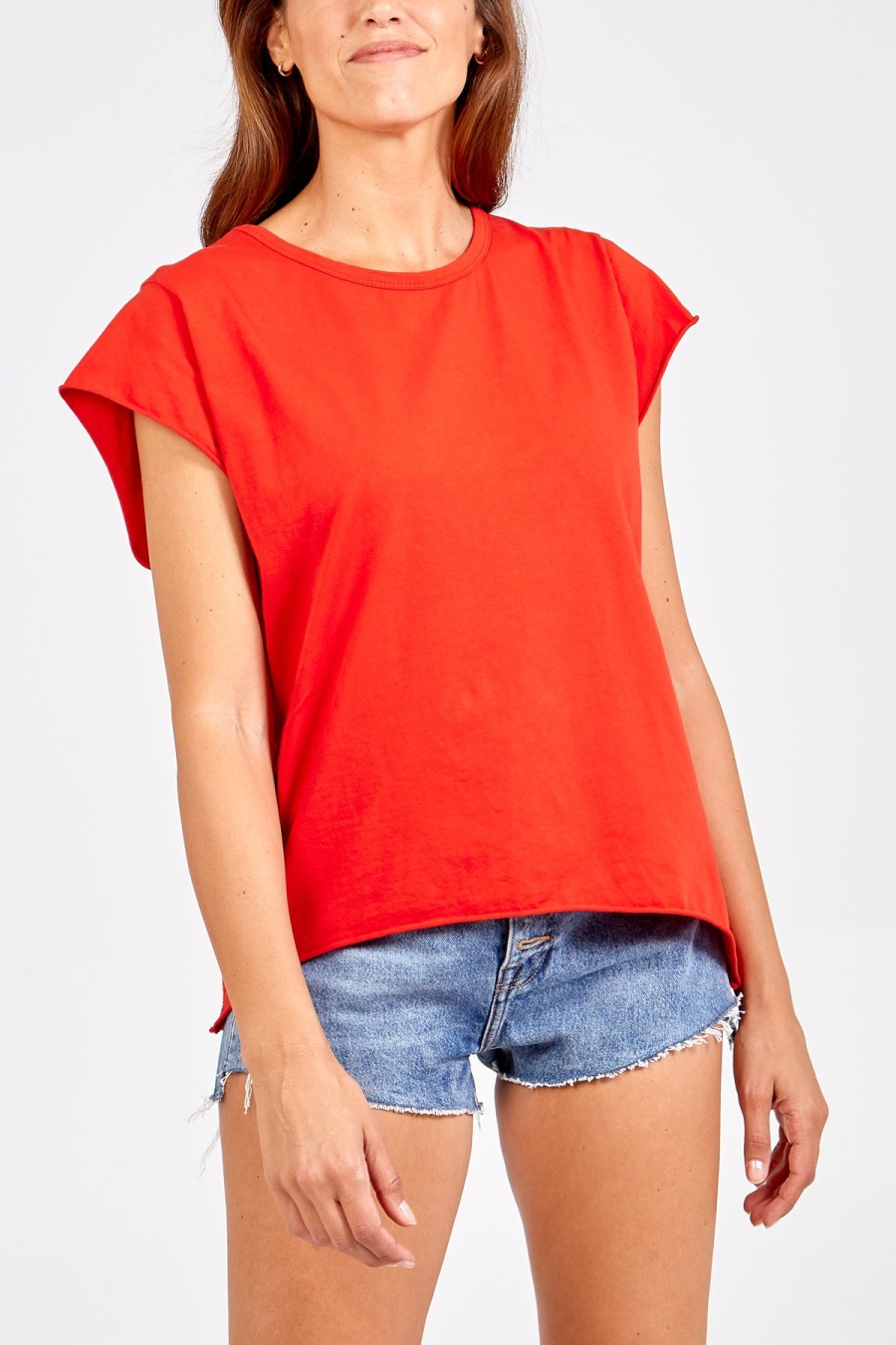 La Maison Blouses And Tops | Cap Sleeve Rolled Edge Tee - Multiple Colours - La Maison