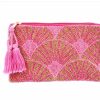 La Maison Accessories | Gatsby Beaded Pouch Pink & Gold - La Maison