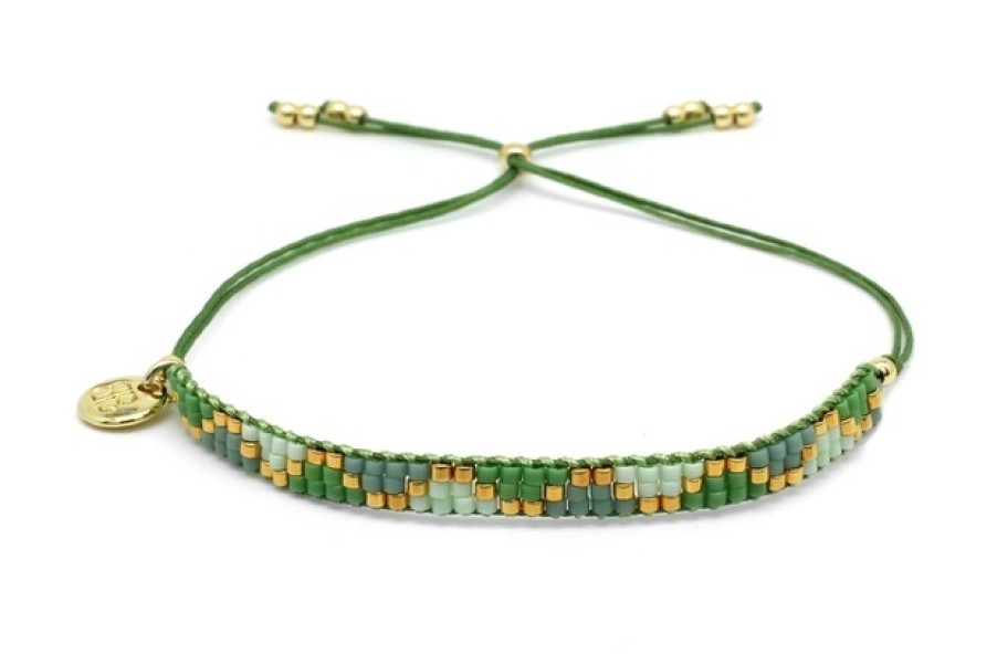 La Maison Bracelets | Wahiki Green Beaded Friendship Bracelet - La Maison