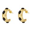 La Maison Earrings | Daphne Hoop Earrings Black Onyx - La Maison