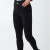 La Maison Trousers | Black High Waisted Stretch Denim Skinny Jeans - La Maison