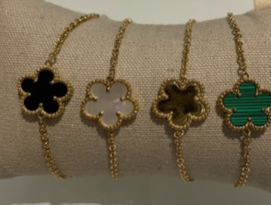 La Maison Bracelets | Single Clover Design Bracelet - Variety Of Colours - La Maison