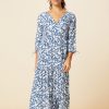 La Maison Dresses And Skirts | Aspiga Navy & White Clematis Virginia Midi Dress - La Maison