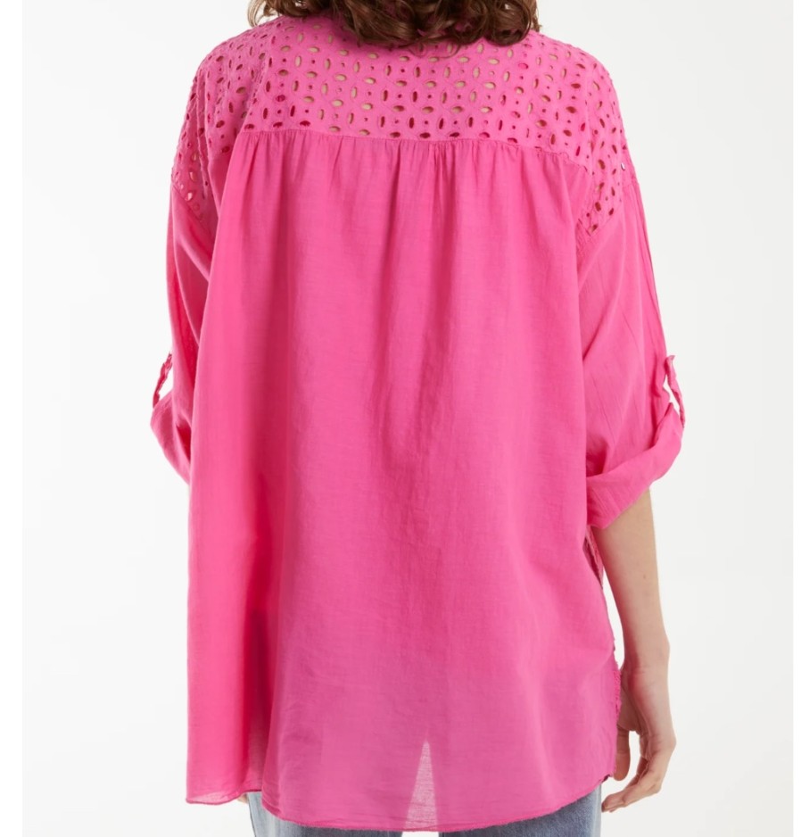 La Maison Blouses And Tops | Broderie Anglaise 3D Flowers Blouse - La Maison