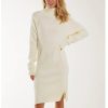 La Maison Dresses And Skirts | Side Split Roll Neck Knit Jumper Dress - La Maison