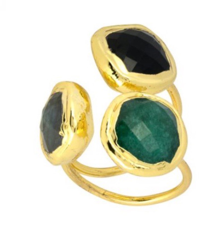 La Maison Rings | Amelie Ring Green & Black - La Maison