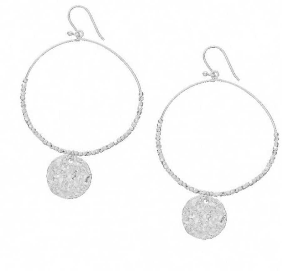 La Maison Earrings | Dominique Large Hoop Earrings Silver - La Maison