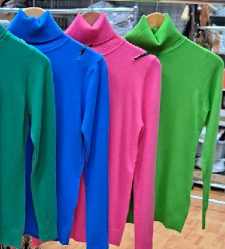 La Maison Knitwear | Basic Fine Knit Polo Neck In A Variety Of Colours - La Maison