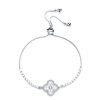 La Maison Bracelets | Envy Clover Adjustable Bracelet In Silver - La Maison