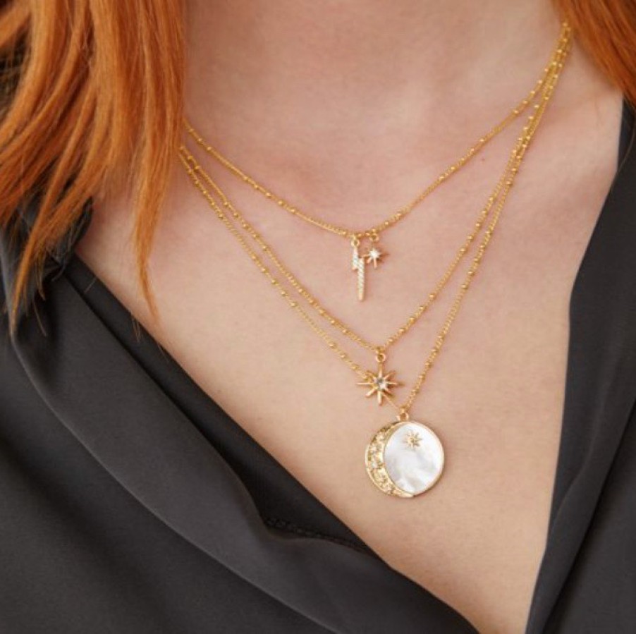 La Maison Necklaces | Aura Necklace White And Gold - La Maison