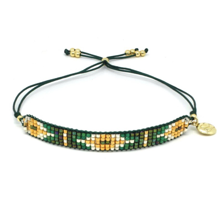 La Maison Bracelets | Boho Betty Starlight Emerald Beaded Friendship Bracelet - La Maison