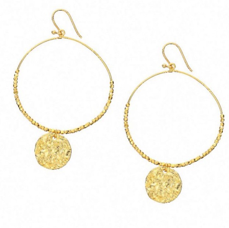 La Maison Earrings | Dominique Large Hoop Earrings Gold - La Maison