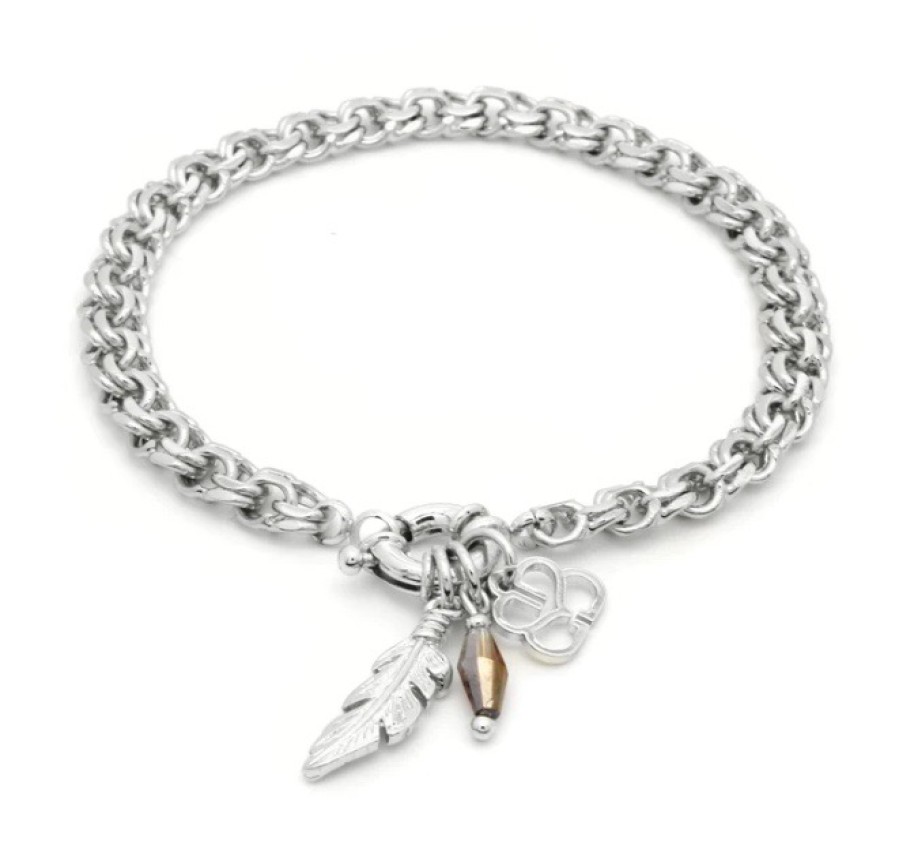 La Maison Bracelets | Boho Betty Signet Silver Charm Bracelet - La Maison