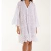 La Maison Dresses And Skirts | Broderie Anglaise Tiered Tunic Dress In White - La Maison