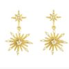 La Maison Earrings | Northern Star Stud Earrings Gold - La Maison