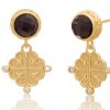 La Maison Earrings | Azuni Apollo Doublet Studs With Gold Coins - La Maison