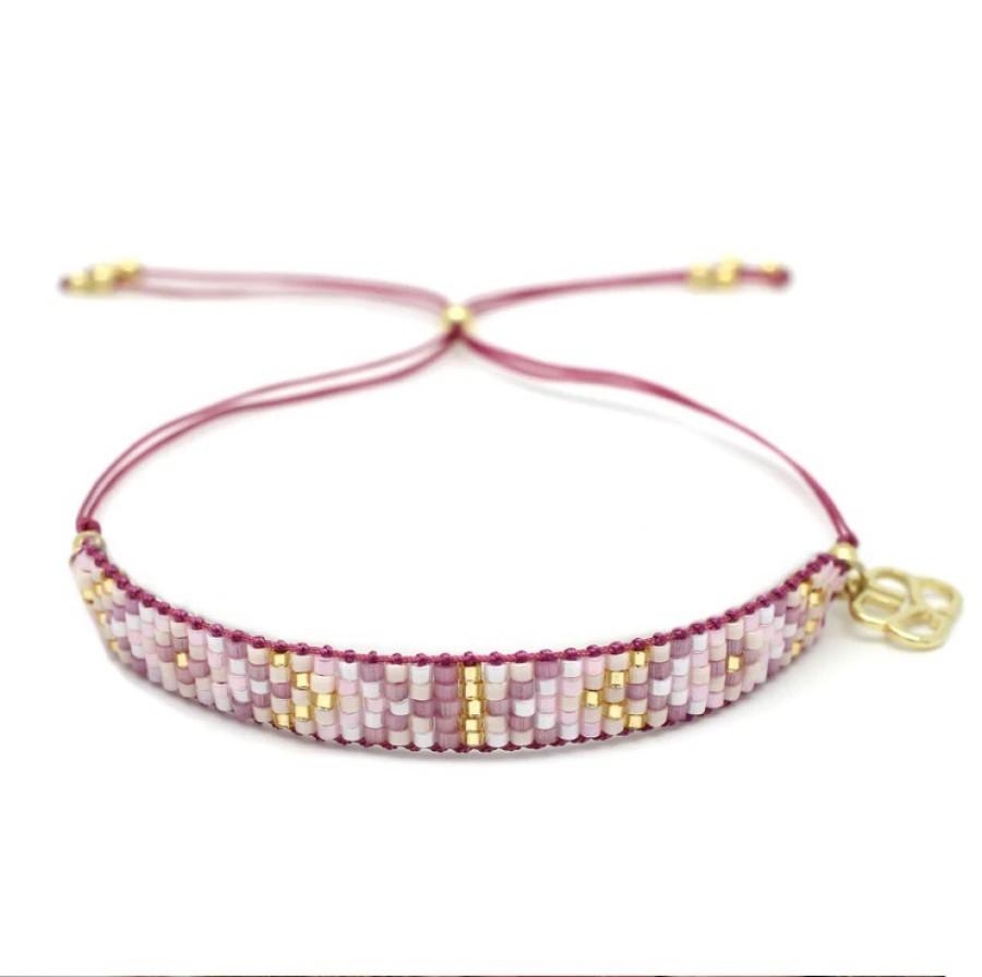 La Maison Bracelets | Boho Betty Matira Hot Pink Beaded Friendship Bracelet - La Maison