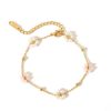 La Maison Bracelets | Envy Daisy Chain Bracelet In Pink & Pearls - La Maison