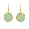 La Maison Earrings | Petite Gemstone Earrings Aqua Chalcedony - La Maison