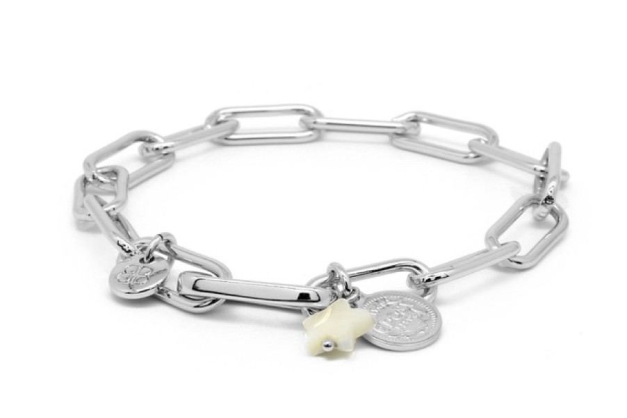 La Maison Bracelets | Boho Betty Ukelele Silver Chain Charm Bracelet - La Maison