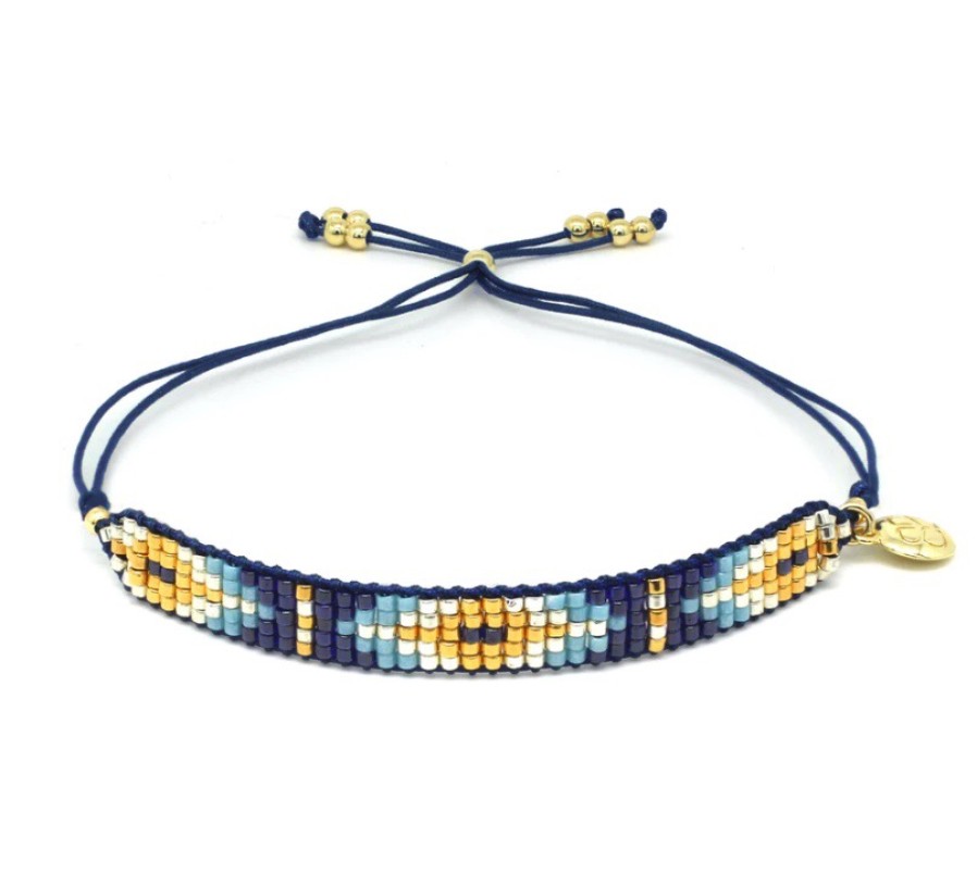 La Maison Bracelets | Boho Betty Starlight Navy Beaded Friendship Bracelet - La Maison