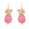 La Maison Earrings | Willow Drop Pink Jade Earring - La Maison