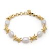 La Maison Bracelets | Azuni Chunky Pearl & Barbed Wire Bracelet - La Maison