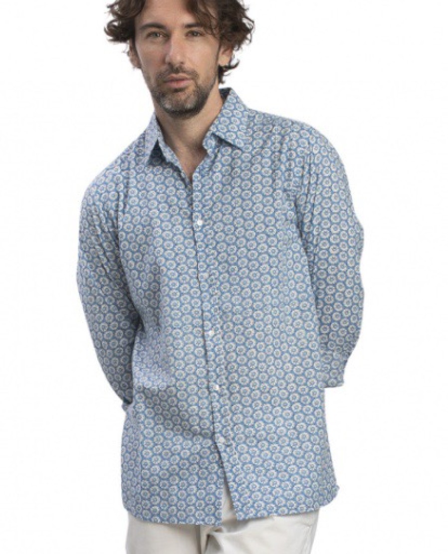 La Maison Men Shirts | Terre Rouge Provence Long Sleeved Shirt - La Maison