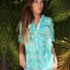 La Maison Dresses And Skirts | Sophia Alexia Aqua Pebbles Beach Shirt - La Maison