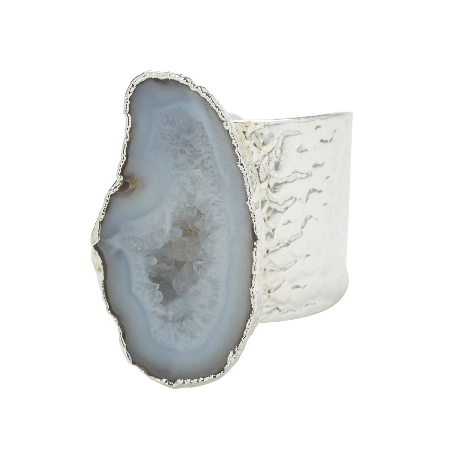 La Maison Rings | Silver Mega Statement Ring White - La Maison