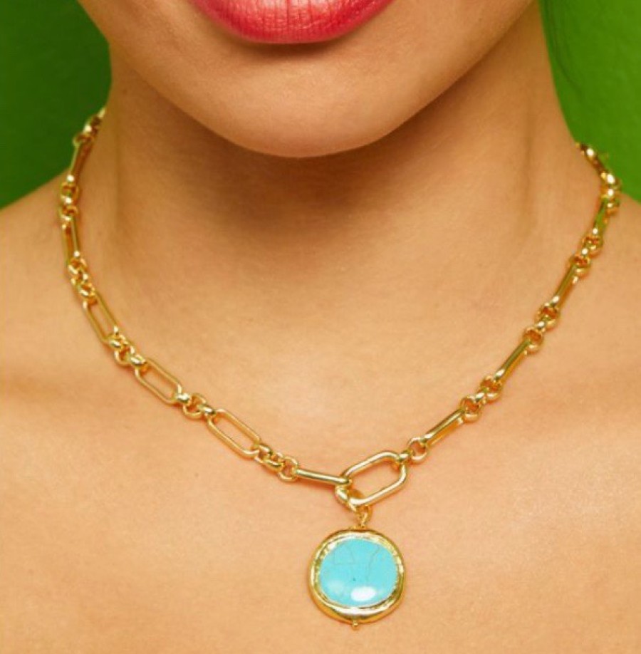 La Maison Necklaces | Azurro Turquoise Charm - La Maison