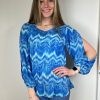 La Maison Blouses And Tops | Charlotte Sparre Noemi Blue Open Arm Blouse - La Maison