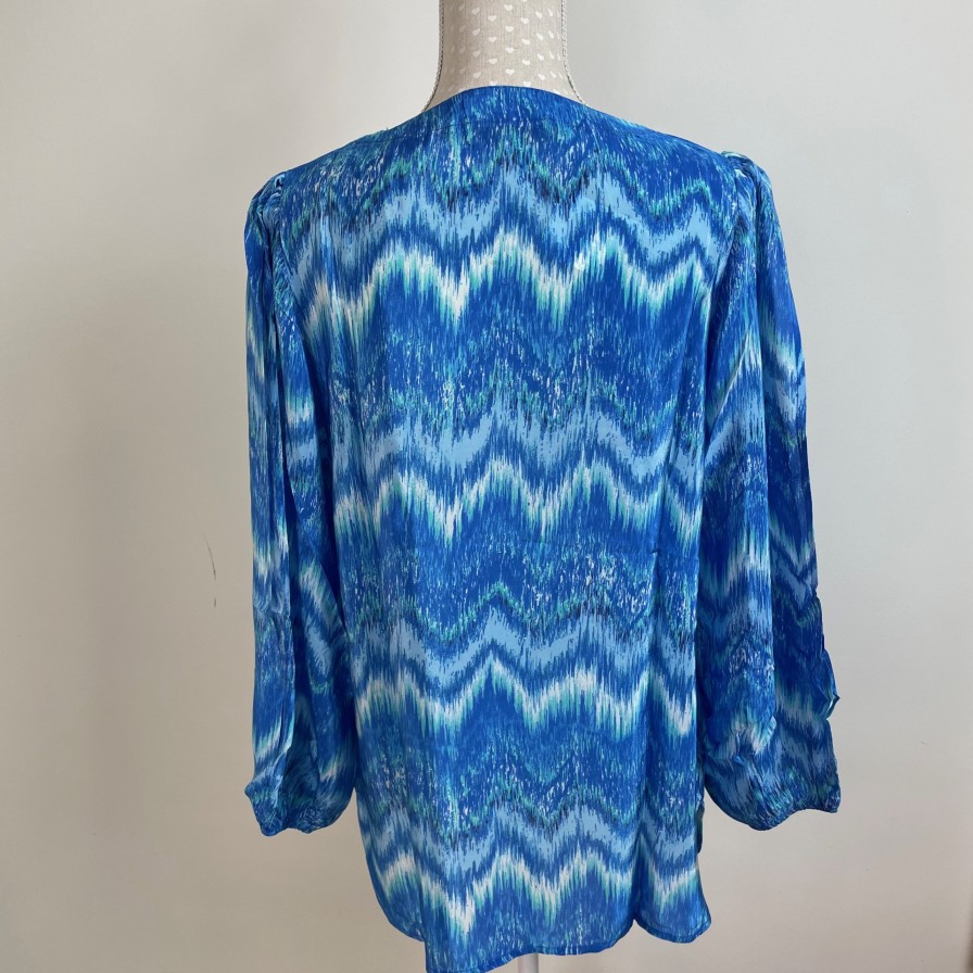 La Maison Blouses And Tops | Charlotte Sparre Noemi Blue Open Arm Blouse - La Maison