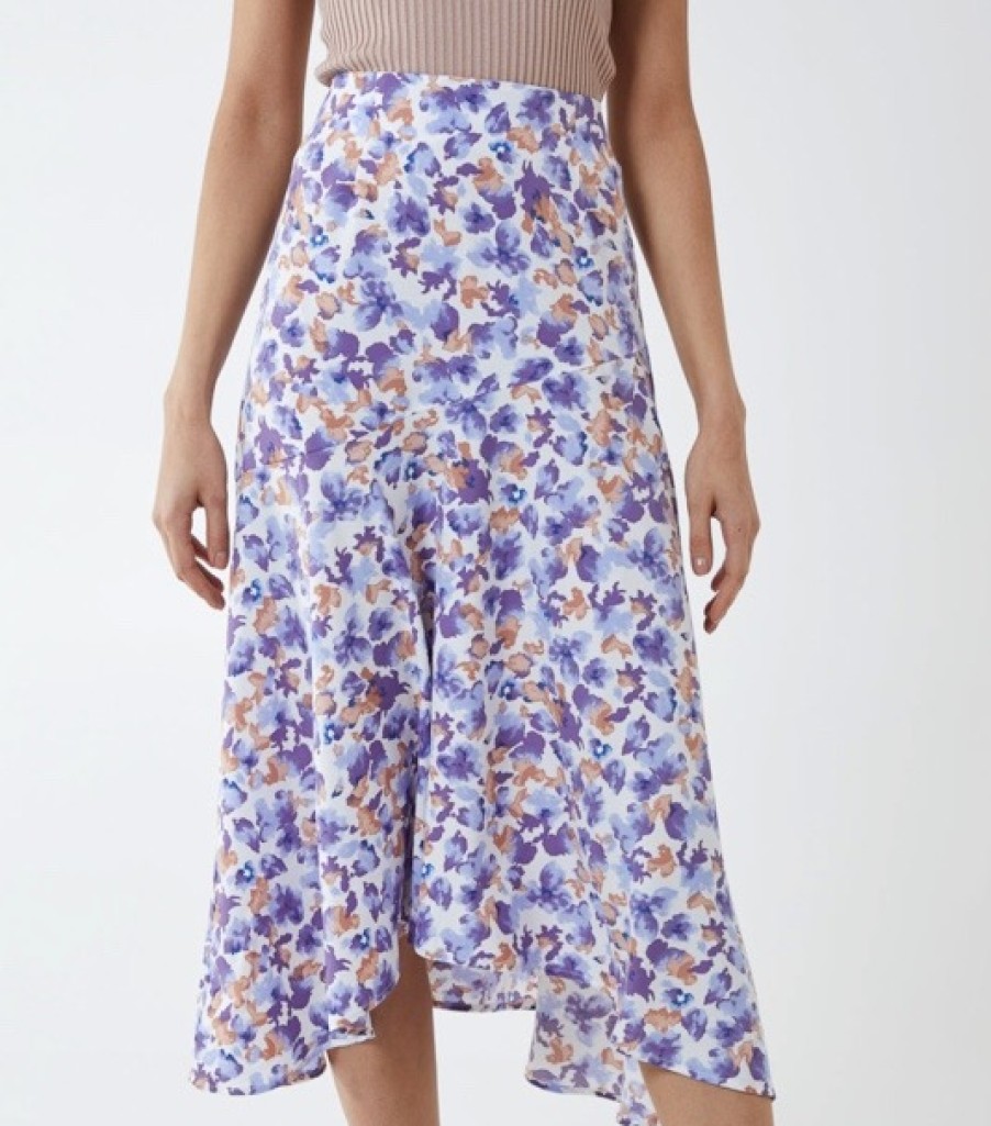 La Maison Dresses And Skirts | Floral Print Asymmetric Midi Skirt - La Maison