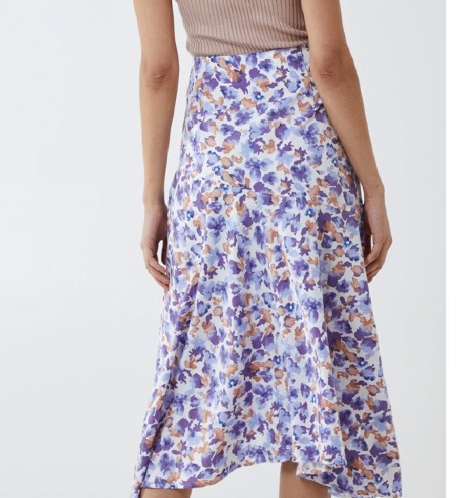 La Maison Dresses And Skirts | Floral Print Asymmetric Midi Skirt - La Maison