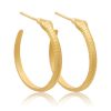 La Maison Earrings | Azuni Medusa Gold Snake Hoop Earrings - La Maison