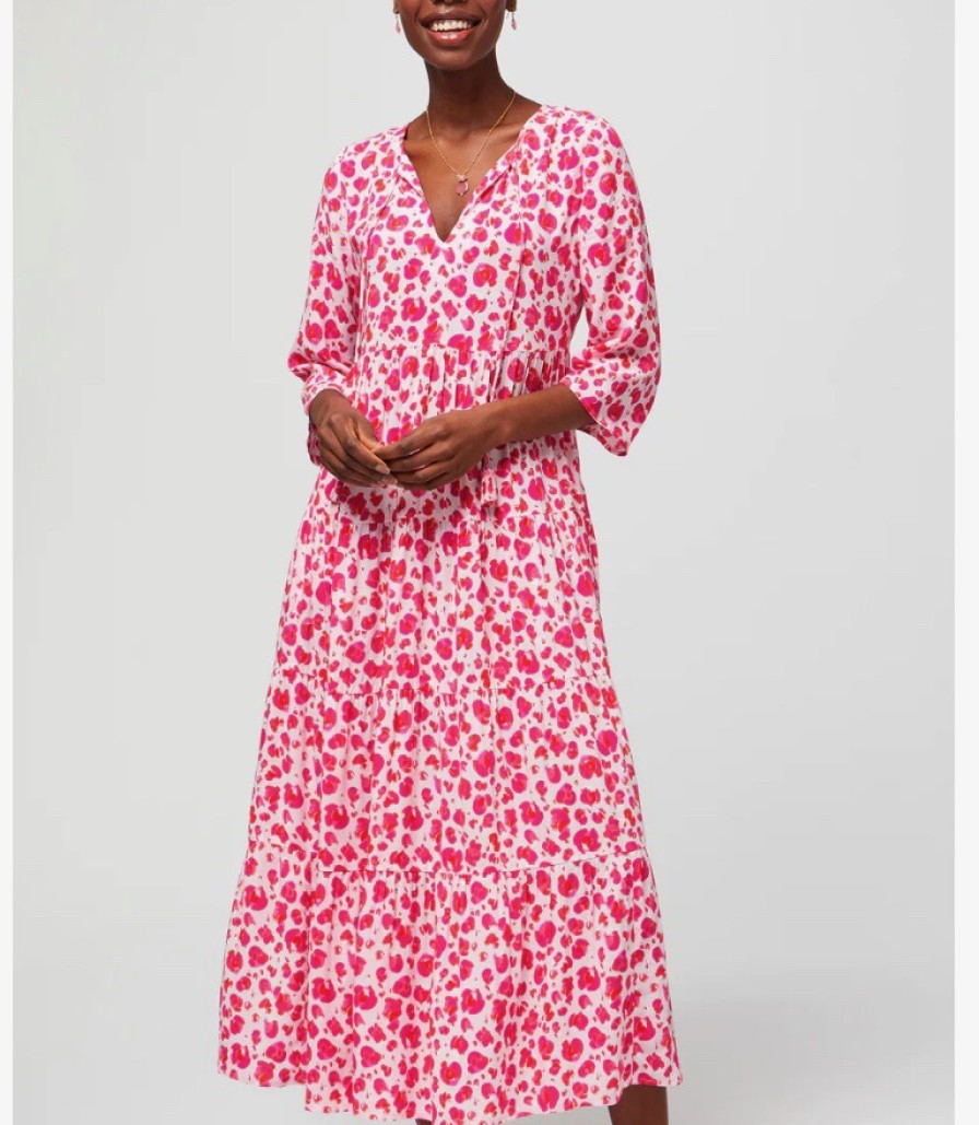 La Maison Dresses And Skirts | Aspiga Emma Midi Dress In Cheetah Pink - La Maison