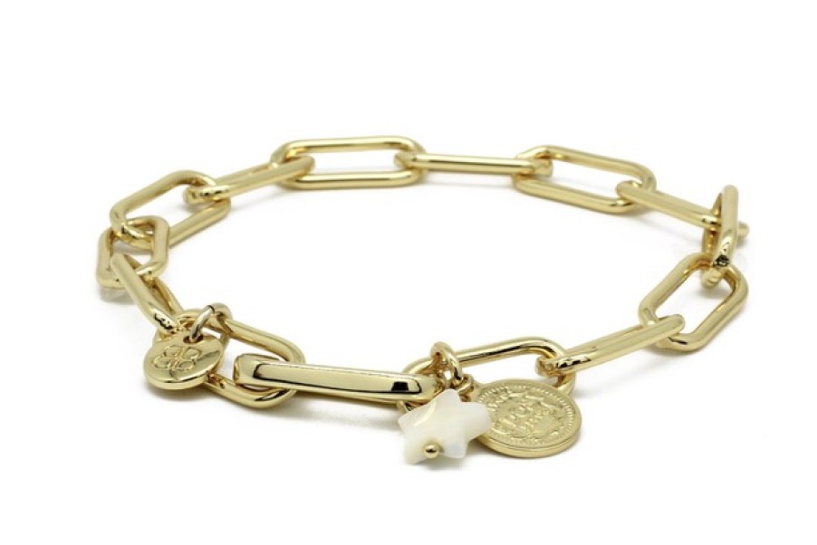 La Maison Bracelets | Boho Betty Ukelele Gold Chain Charm Bracelet - La Maison