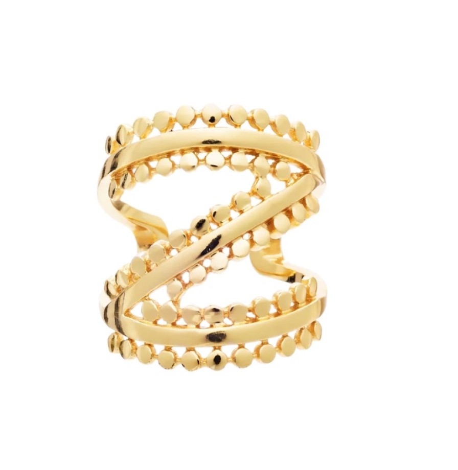 La Maison Rings | Azuni Etrusca Gold Z Ring - La Maison