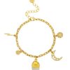 La Maison Bracelets | Dion Charm Bracelet In Gold And Pearl - La Maison