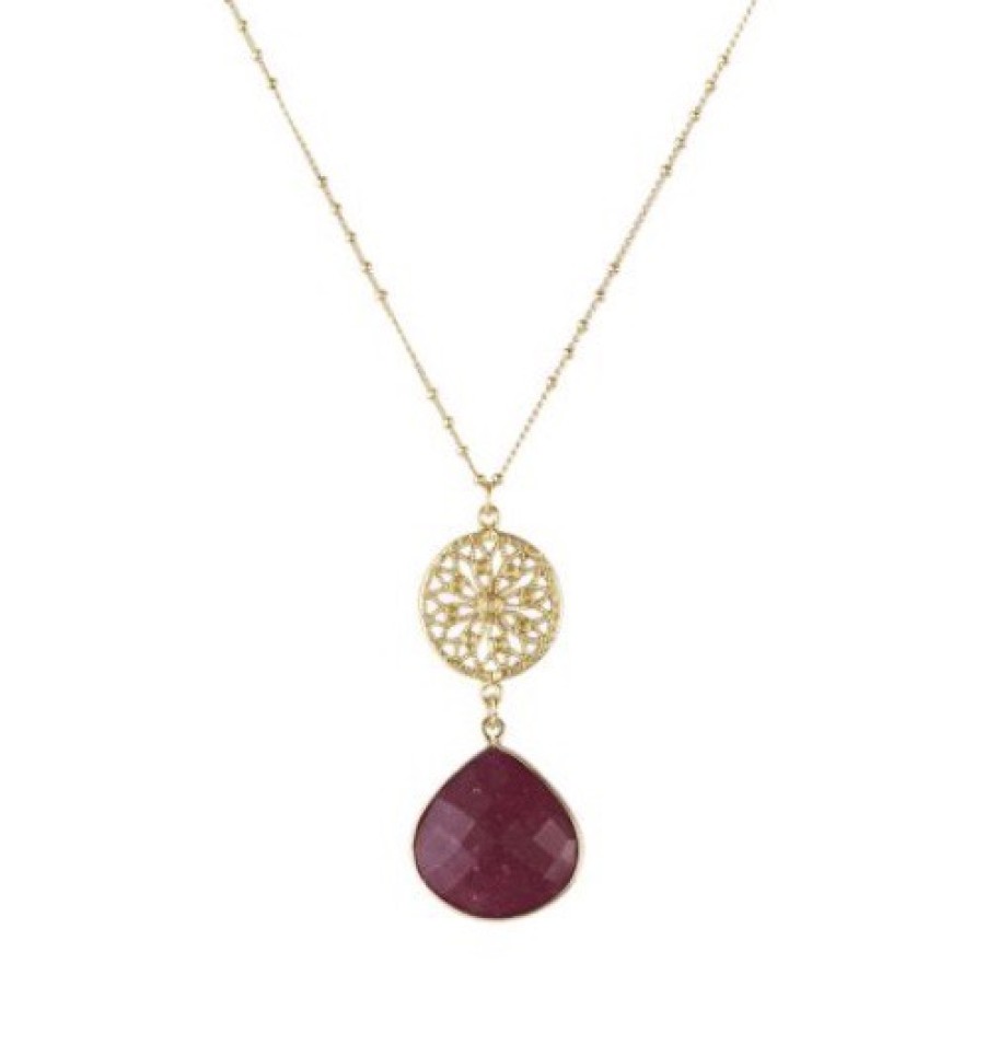 La Maison Necklaces | Ariana Filigree Gemstone Necklace - La Maison