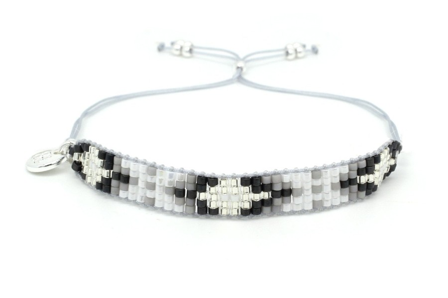 La Maison Bracelets | Boho Betty Starlight Silver Beaded Friendship Bracelet - La Maison