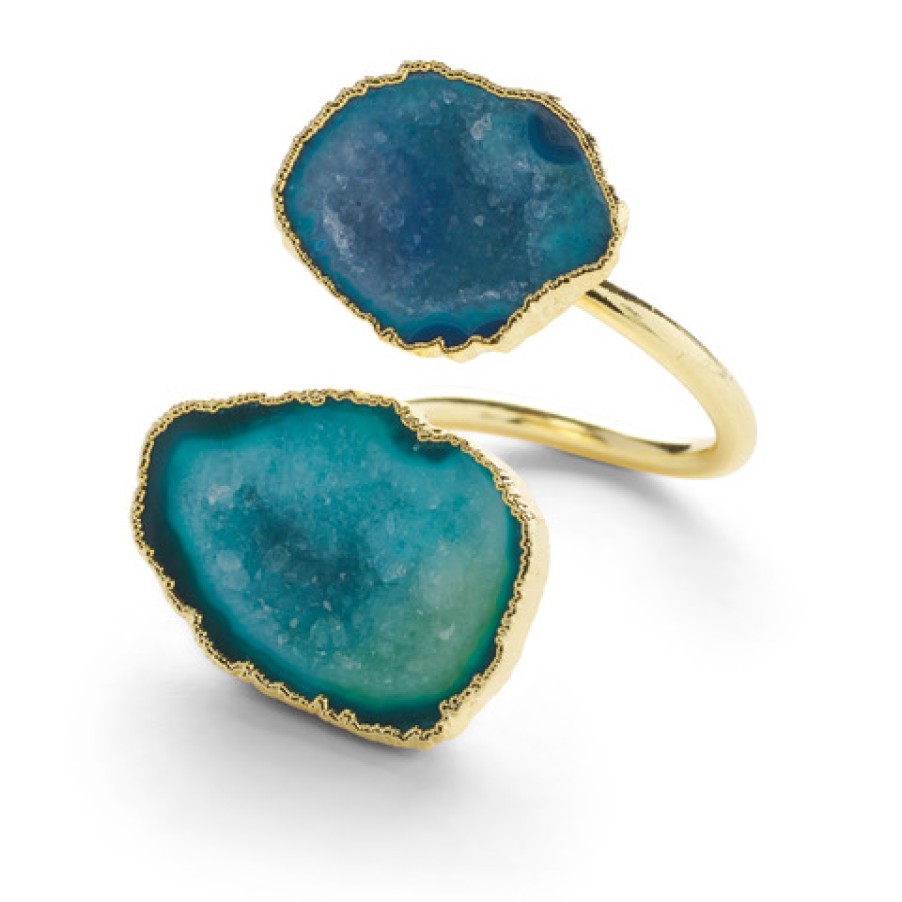 La Maison Rings | Double Semi Precious Ring Blue - La Maison