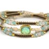 La Maison Bracelets | Boho Betty America Gemstone 3 Wrap Bracelet - La Maison