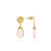 La Maison Earrings | Azuni Classic Drop Athena Earrings - Pink Chalcedony - La Maison